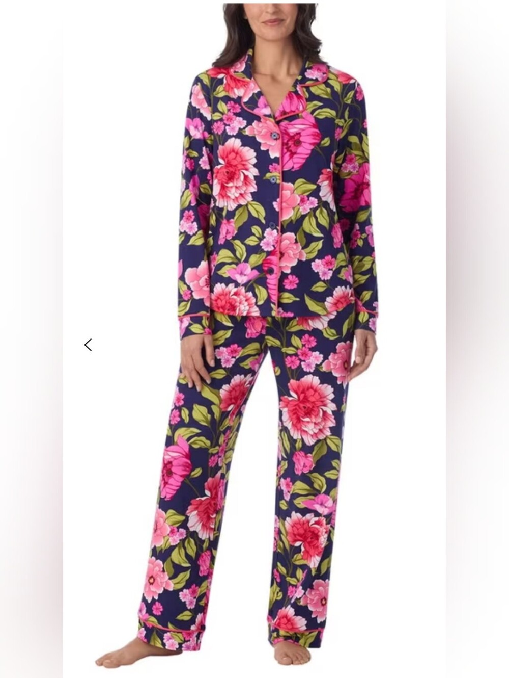 NWT Room Service Women's 2-Piece Set - Long Sleeve Notch Collar Button Down XL